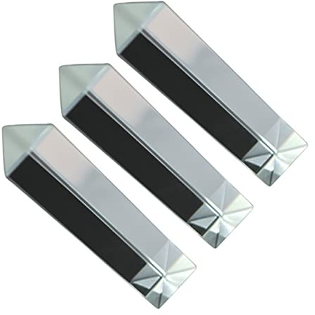 Stück Prismen 3 Glas aus Hochwertigem Optischem | Hohe Lichtbrechung und Klare Transparenz, Sicher, Leicht zu Tragen und Aufzubewahren