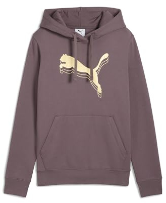 Puma Damen ESS+ Metallic Logo Hoodie FL Sweat
