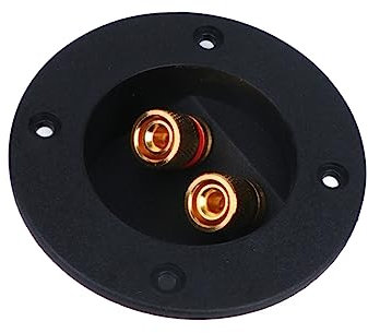 Uonlytech 2stücke Lautsprecher Terminal Anschlussbox Runde Schraubklemmen Für DIY Lautsprecher Subwoofer Zuverlässige Verbindung Einfache Montage Schwarz