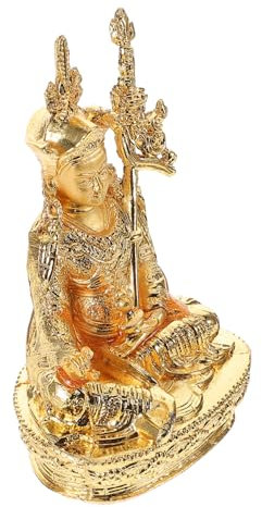 Ciieeo Buddhistische Lotusornamente Antikes Figurendekor Buddha-Gesetz Buddha-Statue Für Zen Metall-Buddha-Statue Kupferdekor Im Antiken Stil Metall-Buddha-Figur Kupferlegierung Golden