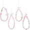 HJZHII 4 PCS Cute Phone Charm, Pink Beaded Phone Lanyard Wrist Strap Aesthetic Cell Phone Keychain Y2K Flower Butterfly Phone Chain for Phone Bag Camera Pendants Decor