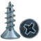M3-M6 Kreuzschlitzschrauben mit Kohlenstoffstahlbeschichtung, blau-weißem Zink, flache, selbstschneidende Senkkopfschraube, 5 Stück, M5x50mm