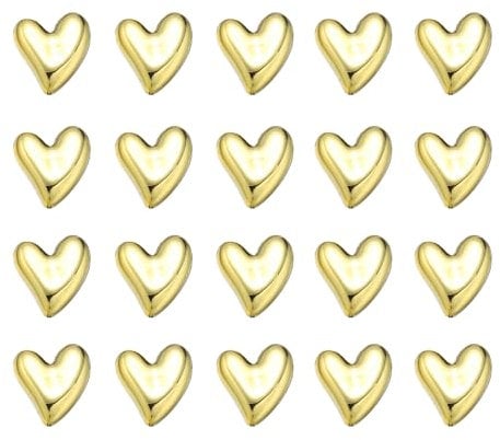 PATIKIL Fridge Magnets, 22 Pcs Love Heart Decorative Magnets Cute Refrigerator Magnets Decorative Magnetic Stickers for Home Kitchen Whiteboard Cabinet Locker, Gold Electroplating