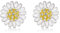 Bewenda Blumen Ohrringe Silber 925 Stecker, 925 Sterling Silber Gänseblümchen Ohrstecker für Frühling, Hypoallergen Sonnenblume Ohrstecker Tiny Süße Blumenohrringe Klein Stecker für Damen Mädchen