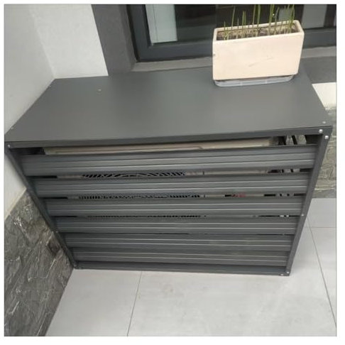 QHZYMX Air Source Heat Pump Cover Outdoor, Heavy Duty Protective Ac Covers for Outside Decor, Detachable Mini Split Condenser Fence(36.2x18.1x27.5 in/92x46x70cm)