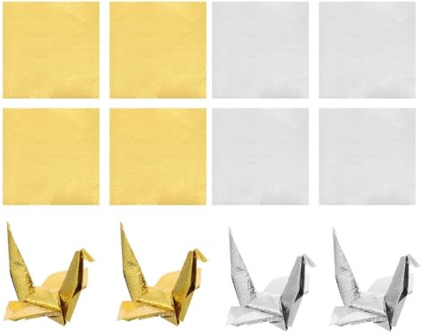 DOITOOL Glänzendes Origami-Papier 200 Blatt Quadratisches Faltpapier 3.94X3.94X0.04in Einseitig Für Basteln Handwerk Scrapbooking Decoupage Schule Weihnachten