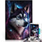 Puzzle 1000 Teile für Erwachsene Galaxy Art Husky Lustige Spiele Lernspiel für Geburtstag Weihnachten für Teenager ab 14 Jahren 26x38cm