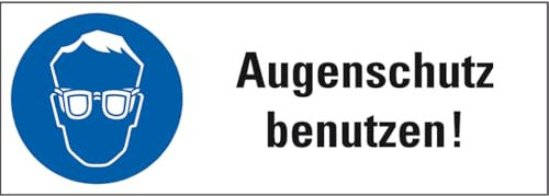 Dreifke® Gebots-Kombischild Augenschutz benutzen, praxisbewährt, Kunststoff, 210x74mm