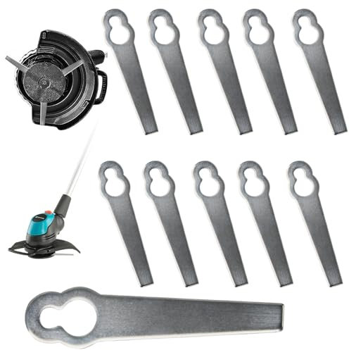 Metallmesser Set für Akku-Rasentrimmer, yisight Ersatzmesser Rasentrimmer, Rasentrimmer Messer, Statt Nylonmesser oder Kunststoffmesser (Blade - B)