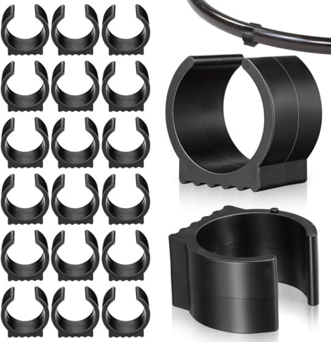 SHINEOFI 20 Pcs Hammock Stand Feet Caps for 1.5 Inch Tubing | Black plastic U shape clip-on feet pads protect patio, outdoor furniture, chair legs and hard floors from scuffs