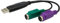Aukson E28 PS2 Adapter – USB A Stecker auf 2X PS/2 Buchse Konverter für Maus und Tastatur, 20cm Kabel – Y-Adapter für PS2-Geräte