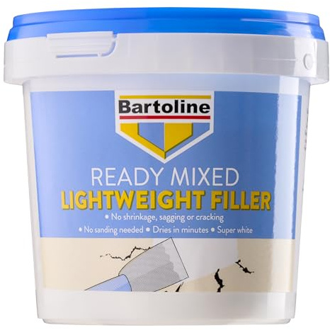 Bartoline Ready Mixed Lightweight Filler 500 ml – High-Tech, No-Shrink, No-Sand Formula – Fast Drying for Interior & Exterior Use