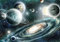 Forwall Fototapete Weltraum Cosmos Galaxie Weltall Planeten Universum Sterne Kinderzimmer Jugendzimmer Vlies Tapete Wandtapete UV-Beständig Montagefertig (11896, VEXXXL (416x254 cm) 4 Bahnen)