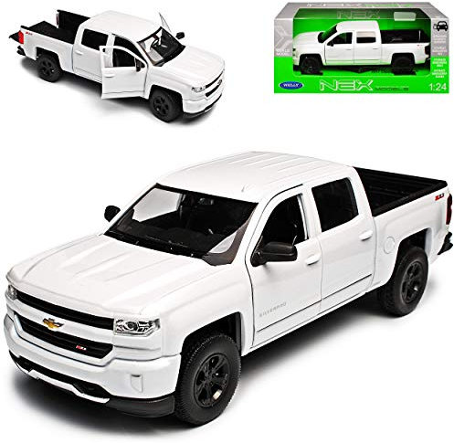 Welly Chevrolet Silverado Pick-Up Weiss 4. Generation Ab 2018 1/24 Modell Auto