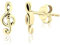 DTPsilver® KLEINE Ohrringe 925 Sterling Silber Gelb Vergoldet - Violinschlüssel Ohrstecker - Messung 4 x 10 mm