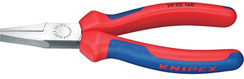 KNIPEX 20 02 160 Werkstatt Flachzange Gerade Chrom-Vanadium Elektrostahl 160mm