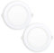 Popp® Pack x2 Placa Downlight LED Empotrable Circular 12W Luz cálida 3000K 1020Lm Corte de Techo Ø155mm chip SMD2835, para cocina,pasillos,domitorio,salón (12W 3000K)