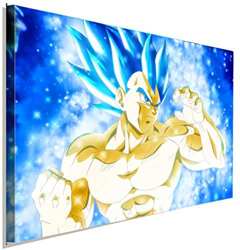 AK ART Vegeta SSGSS Dragon Ball Super Leinwandbild Kunstdruck Wandbild Wanddeko (80 x 60 cm)