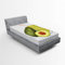 ABAKUHAUS Avocado Spannbetttuch, Frischer Avocado Smoothie, Soft Dekorativer Stoff Bettwäsche Rund-um Elastischer Gummizug, 90 x 200 cm, Hellgrün Orange