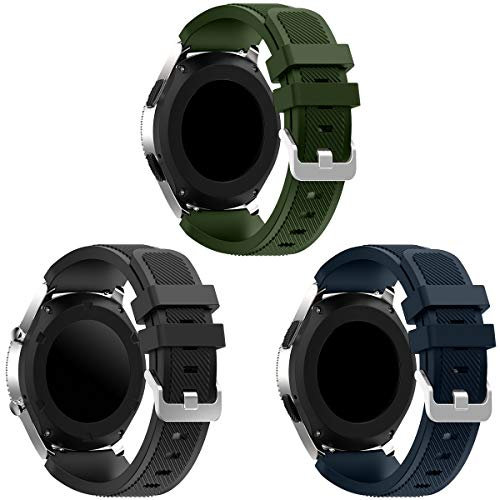 Syxinn Compatibile con 22 mm Cinturino Galaxy Watch 46 mm/Gear S3 Frontier/Classic/Samsung Galaxy Watch 3 45 mm Braccialetti Sport Band per Huawei Watch GT 2 46 mm/GT 3 46 mm/Moto 360 2nd Gen 46 mm