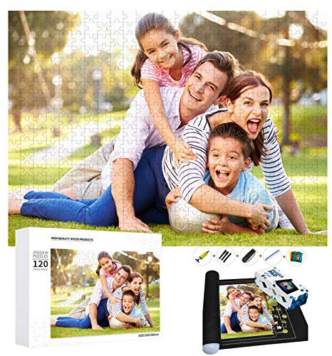 GJJHRA Foto Puzzle Personalisiert 1000 500 300 120 Teile für Erwachsene Jungen Mädchen Holzpuzzle,Puzzle mit eigenem Foto gestalten,ideal als persönliches Fotogeschenk