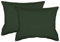 jilda-tex 2er Pack Zierkissenhülle Stone-Washed Renforce Lissabon 100% Bio-Baumwolle Knitterlook Stehsaum Bügelfrei Uni Leinen-Optik Bügelfrei GOTS Made in Green (Waldgrün, 2X 50 x 50 cm)