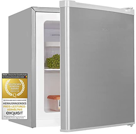 Exquisit Mini congelador GB05-040E inoxlookPV | Mini congelador | 33 L de volumen | Inoxlook