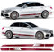 Auto-Dress Seitenstreifen Aufkleber Set/Dekor passend für Mercedes C-Klasse S205 - Motiv: AMG Original (110 Black Gloss)