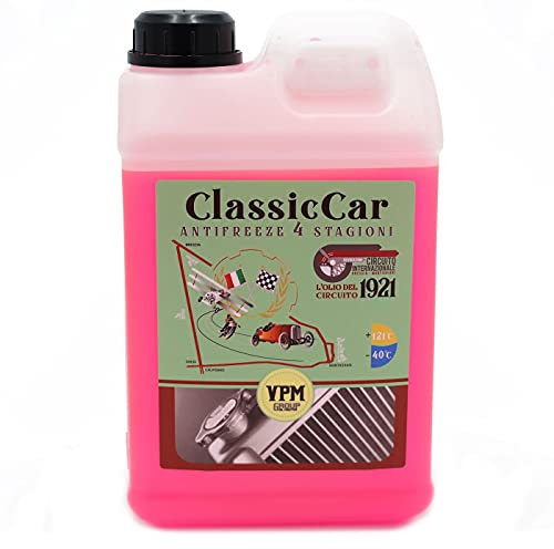VPM GROUP Liquido radiatore Auto refrigerante, antigelo Oat Rosso Fino a -40°C per Auto d’Epoca e da Collezione - 2 Litri - Antifreeze 4 Stagioni Red