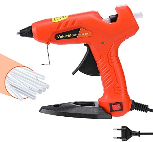 ValueMax Pistola Colla a Caldo 30W, Pistola per Colla a Caldo con 20 Stick di Colla 7x100mm, Ottimo per Fai-da-te, Artigianato e Riparazioni Rapide
