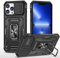 Cover Compatibile con iPhone 14 Pro Max 6.7,Protezione Fotocamera Slidable Custodia Antiurto Case Anello Supporto Silicone Custodie,Nero