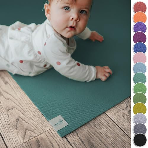 Sanosoft® Krabbelmatte Made in Germany & Öko-Tex - 160cm X 220cm Petrol