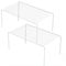 iPEGTOP Set di 2 mini organizer per armadi da cucina, 23 x 15 cm, scaffale portaoggetti per congelatore, ripiani in metallo, per frigorifero, dispense, controsoffitti, utensili - bianco