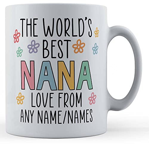 Father Fox - Personalised Worlds Best Nana - Gift Mug, Ceramic, 11fl.oz.