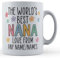 Father Fox - Personalised Worlds Best Nana - Gift Mug, Ceramic, 11fl.oz.