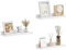 EUGAD Wandregal 3er Set, Schweberegal Weiß, Bilderleiste für Bilderrahmen, Fotoleiste Bilderregal Regal für Wohnzimmer Schlafzimmer Badezimmer Küche, 40x5x12 cm