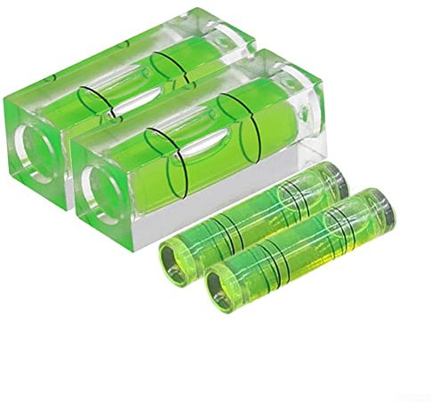 4Pcs Square/Round Spirit Level Bubble Small Leveller for Leveling Tubular 40mm