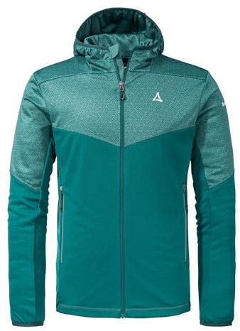 Schöffel Herren Fleece Hoody Svardalen M, schnell trocknende Fleecejacke mit Kapuze, funktionaler Outdoor Hoody, mit Reißverschluss-Taschen und elastischem Saum, quartz, 56