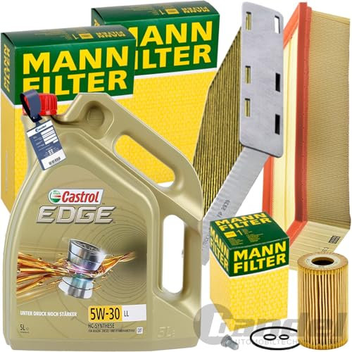 BandelOne enthält Mann Inspektionspaket+5L 5W-30 Motoröl passend für Golf 6 A3 Tdi