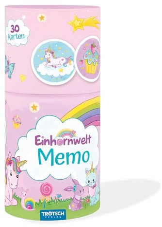 TRÖTSCH - Memo Spiel Einhornwelt : Kartenspiel Gedächtnisspiel