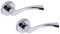 HANDLEZONE® Lobo Lever On Round Rose Door Handles, Internal Passage Latch Handles, 1 Set - Polished Chrome