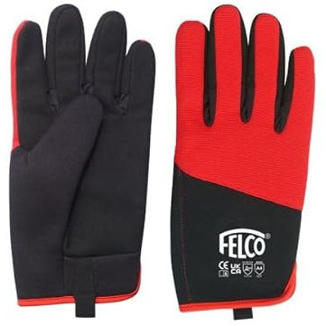 FELCO 704 - Hochschnittfeste Handschuhe, Komfort und Sicherheit, Handfläche aus Kunstleder und Neoprenrücken, Größe S bis XXL für Gartenarbeit und präzises Schneiden (M)
