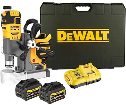 DEWALT - Trapano magnetico 18 V XR ADVANTAGE + 2 batterie 9 Ah + caricatore + scatola - DEWALT - DCD1623X2G-QW