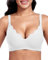 Vinfact Women's Bras Plunge V Floral Non Wired Bra Wireless Push up Bra Padded Comfort Everyday Bra White M