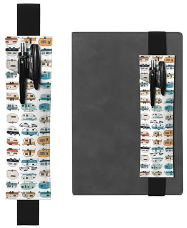 You Make Me Happy Trailer-Aufdruck, verstellbares Gummiband, Stifthalter, PU-Leder, Stifteetui für Hardcover-Tagebücher, Notizbücher