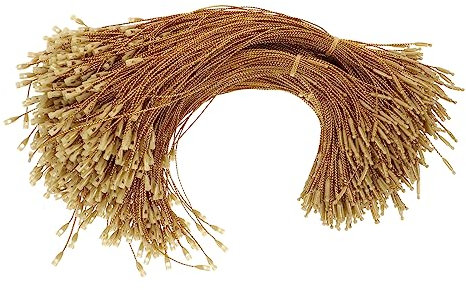LALADEFIEE Lot de 1 000 Cordes de Suspension en Fil doré pour Boules de Sapin de Noël Cordons de Verrouillage à Pression pour décorations de Bricolage étiquettes et cintres pour vêtements