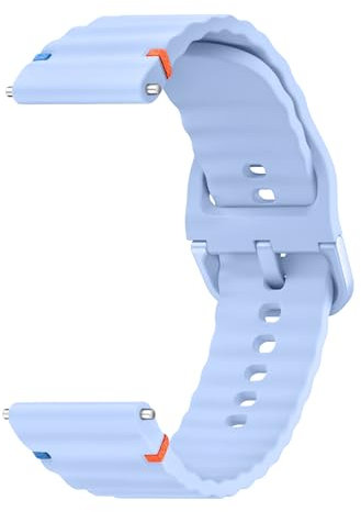 Vancle Bracelet Compatible pour Samsung Galaxy Watch 7 40mm 44mm Homme Femme, Bracelet en Silicone Original, 20mm Bracelets pour Samsung Active 2/Watch 4/6 Classic/Watch 5 Pro (Bleu Clair, 20mm)