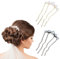 2 Stück Haarkämme Zum Stecken Steckkamm Haare French Hair Comb Steckkamm mit Perlen Seitlicher Haarkamm French Pin U Form Haarnadeln für Frauen Mädchen Braut Haarschmuck