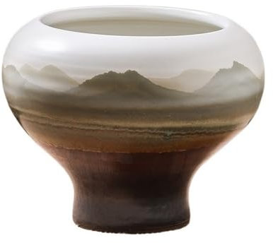 NexaGeniX Keramik Blumentopf Vintage Bodendecke Topf Topf Chinesische Klassische Blumenware Landschaft Malerei Dekoration Pflanzkübel