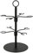 8 Glass Cocktail Tree Stand - 2-Tier Metal Wine Rack Hanging Display Holder for Gin Champagne and Cockta - Stylish Drink for Home Bar (Black)